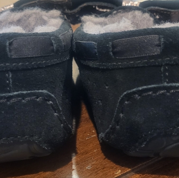 Ugg Dakota Stargirl Slipper Bow Black Suede Slip On Comfort Cozy Sherpa Size 6 - Picture 6 of 7